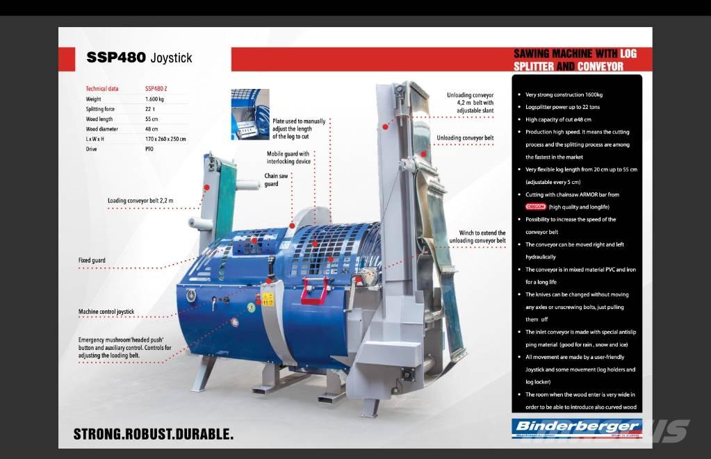 Binderberger SSP 480 Łuparki, pilarki i wiórkarki