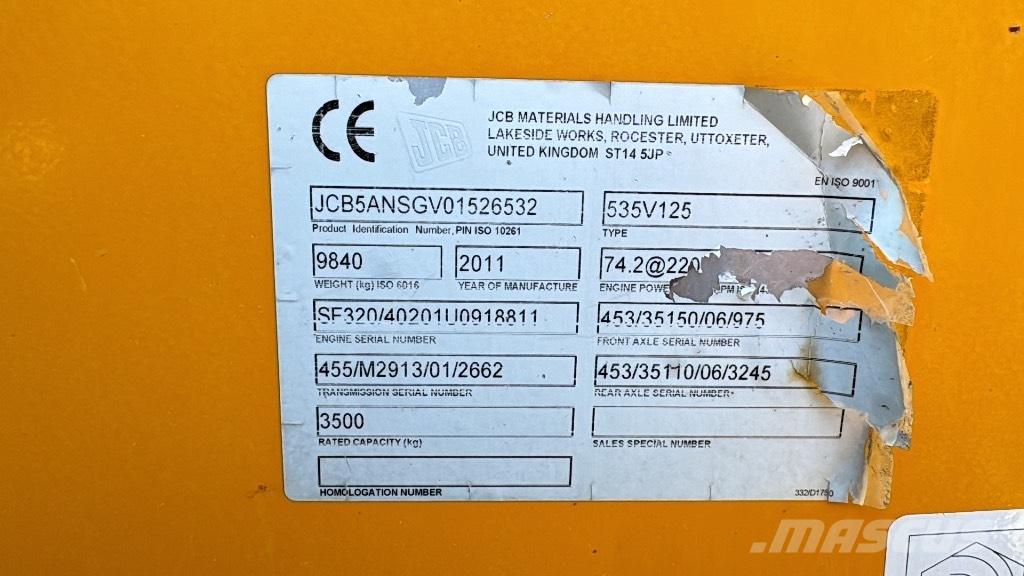 JCB 535-125 Hiviz Ładowarki teleskopowe