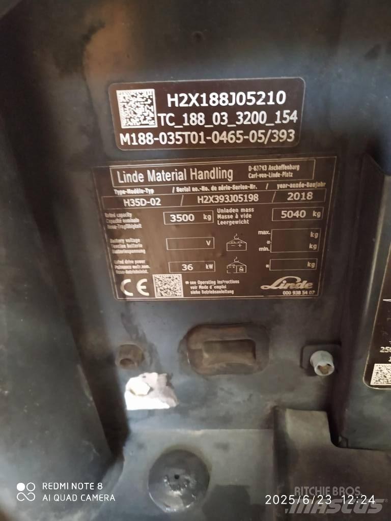 Linde H 35 D Wózki Diesla