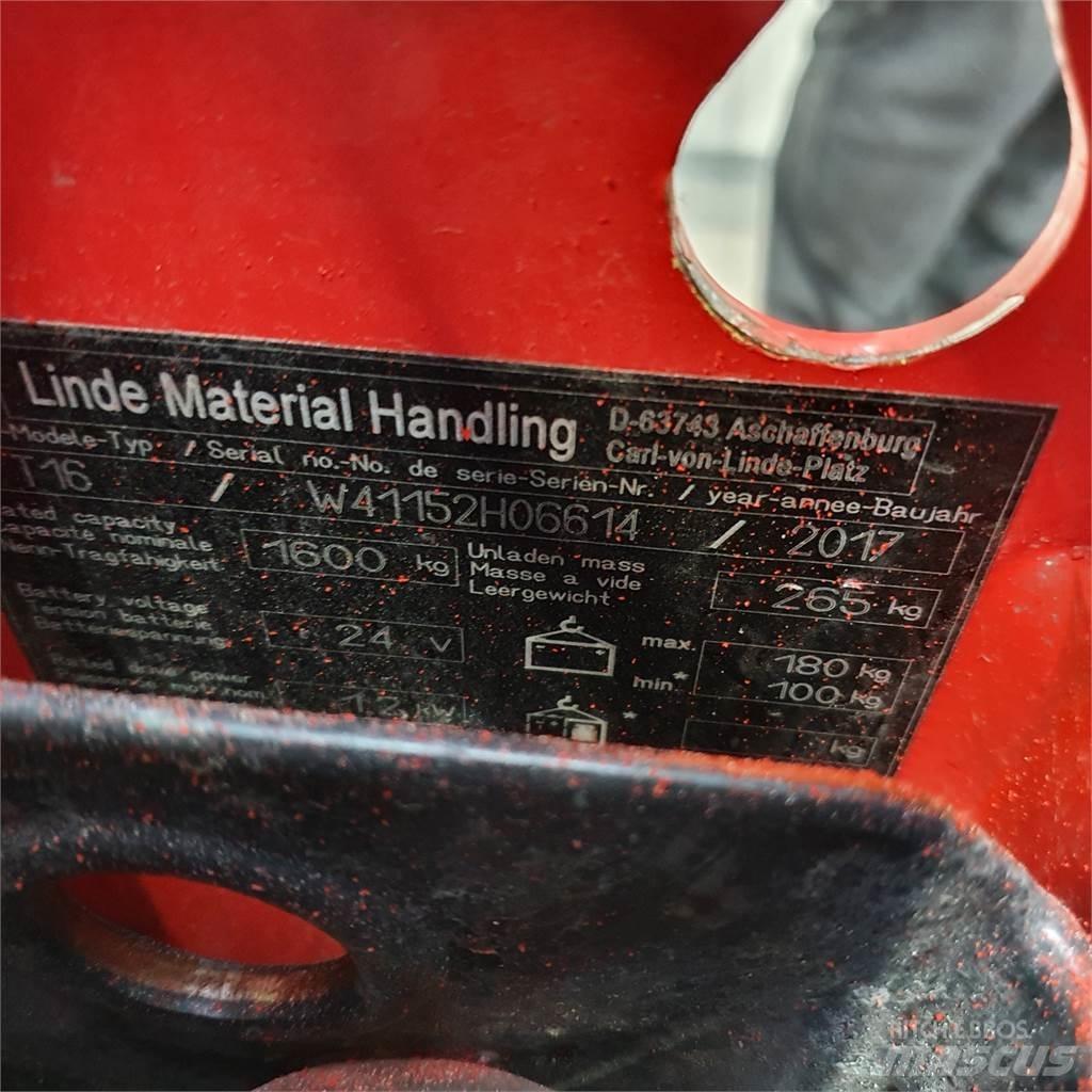 Linde T16 Wózki widłowe unoszące