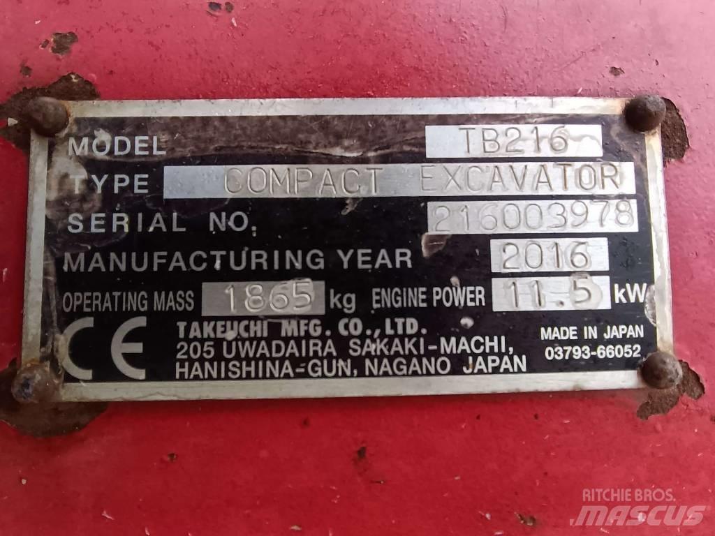 Takeuchi TB216 Maszyny budowlane - Inne