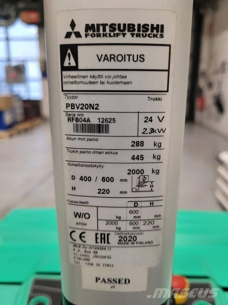 Mitsubishi PBV 20 N2 Wózki widłowe unoszące z platformą dla operatora