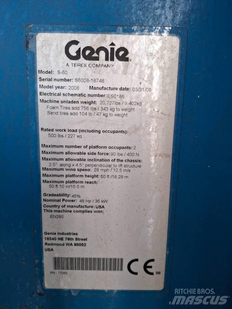 Genie S 60 Podnośniki teleskopowe