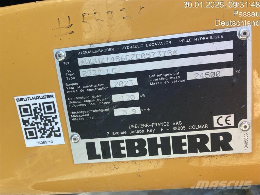 Liebherr R922 Koparki gąsienicowe