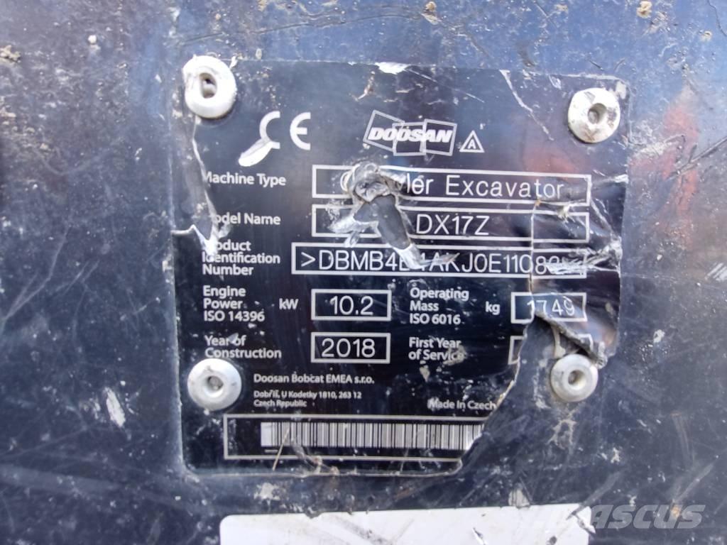 Doosan DX 17 Minikoparki