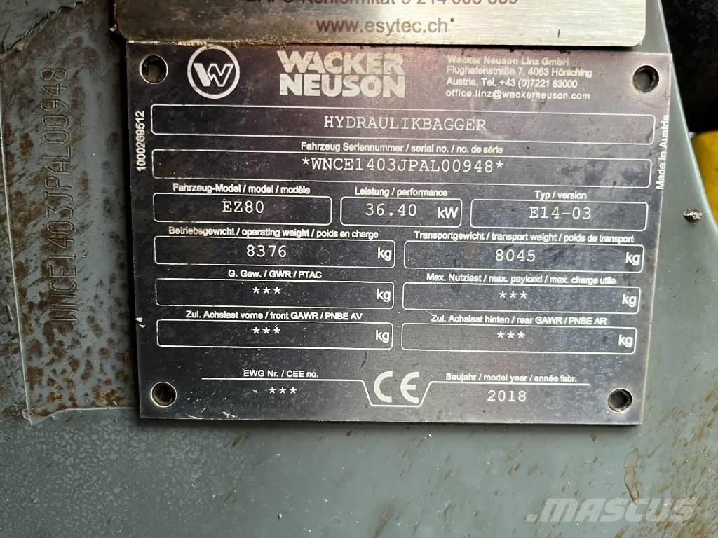 Wacker Neuson EZ 80 Midikoparki  7t - 12t