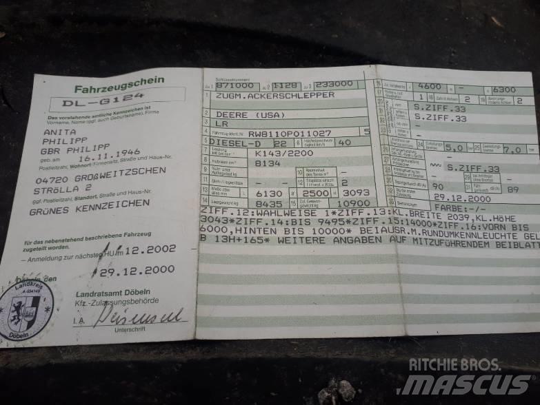 John Deere 8110 Ciągniki rolnicze