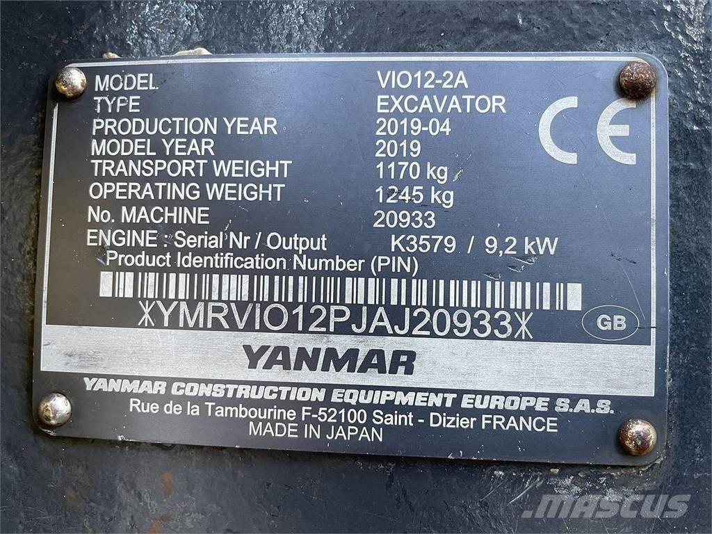 Yanmar VIO12 Koparki kołowe