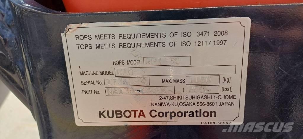 Kubota U 10-3 Minikoparki