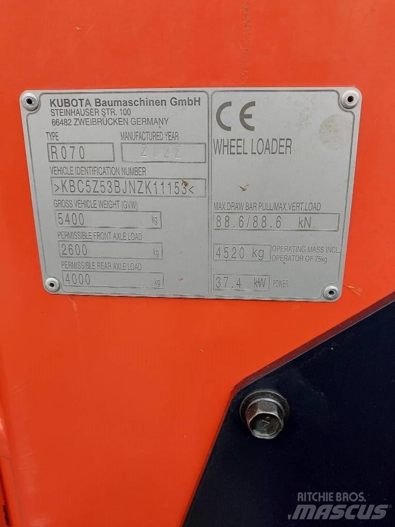 Kubota R 070 Ładowarki kołowe