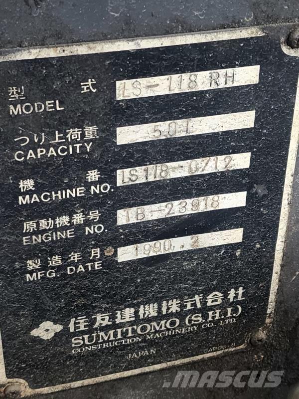 Sumitomo LS-118RH Żurawie gąsienicowe