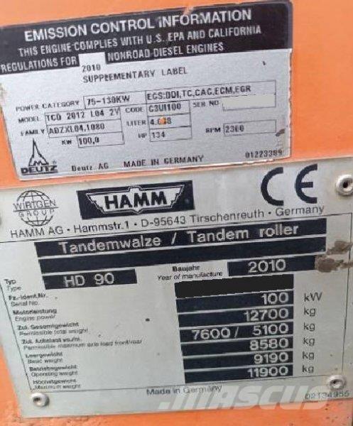Hamm HD 90 Maszyny budowlane - Inne