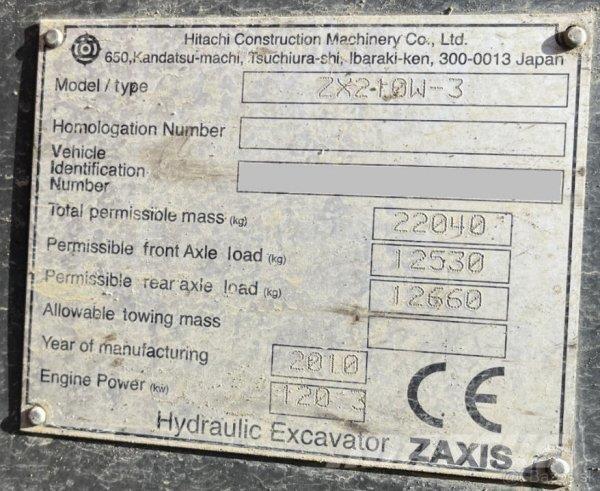 Hitachi ZX 210W-3 Koparki kołowe