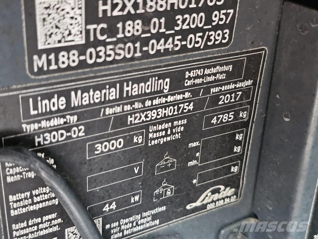 Linde H30D-02 Wózki Diesla