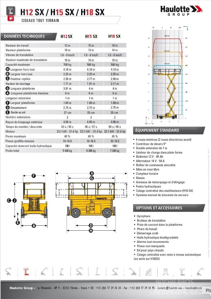 Haulotte H 15 SX Podnośniki nożycowe