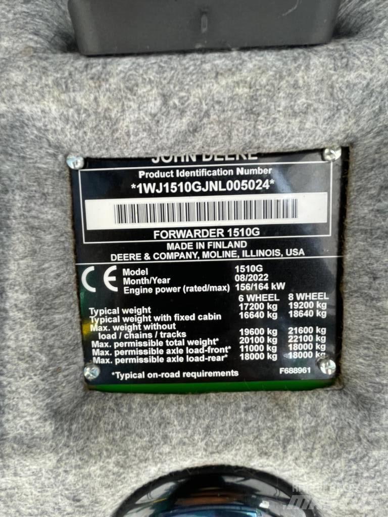 John Deere 1510G Forwardery
