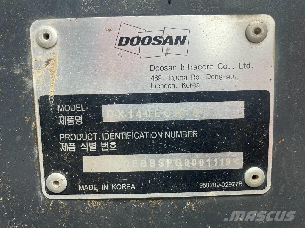 Doosan DX 140 LCR Koparki gąsienicowe