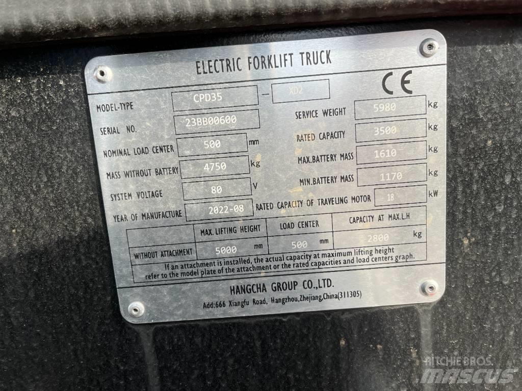 Hangcha CPD35-XD2 Wózki elektryczne