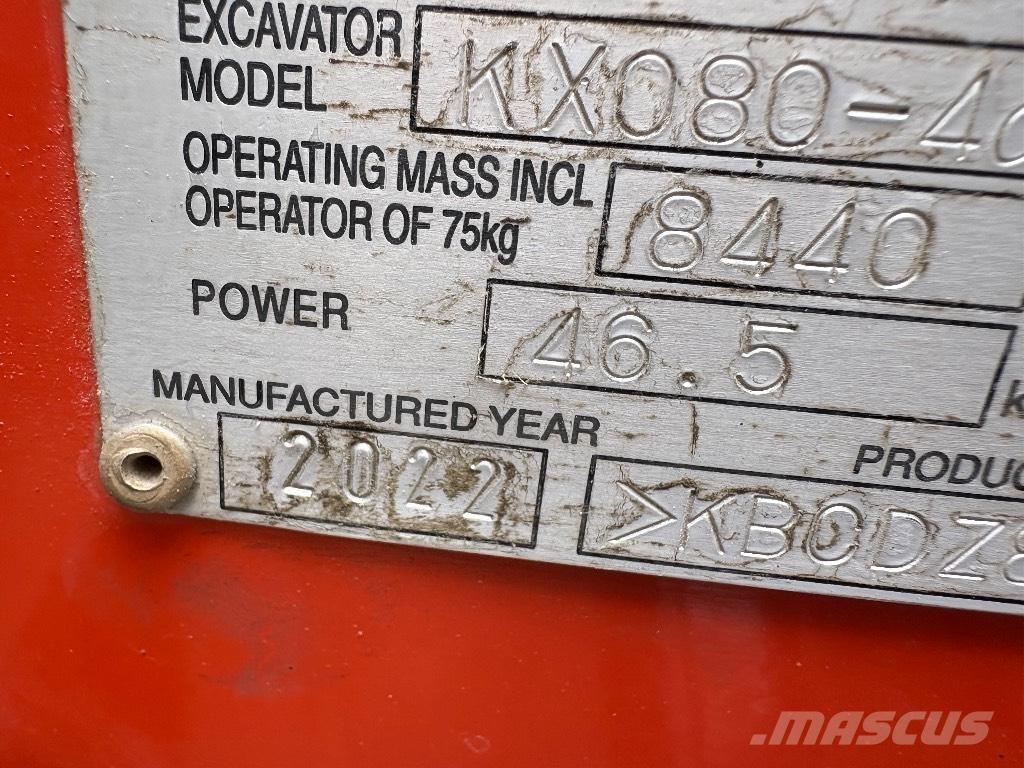 Kubota KX 080 Midikoparki  7t - 12t