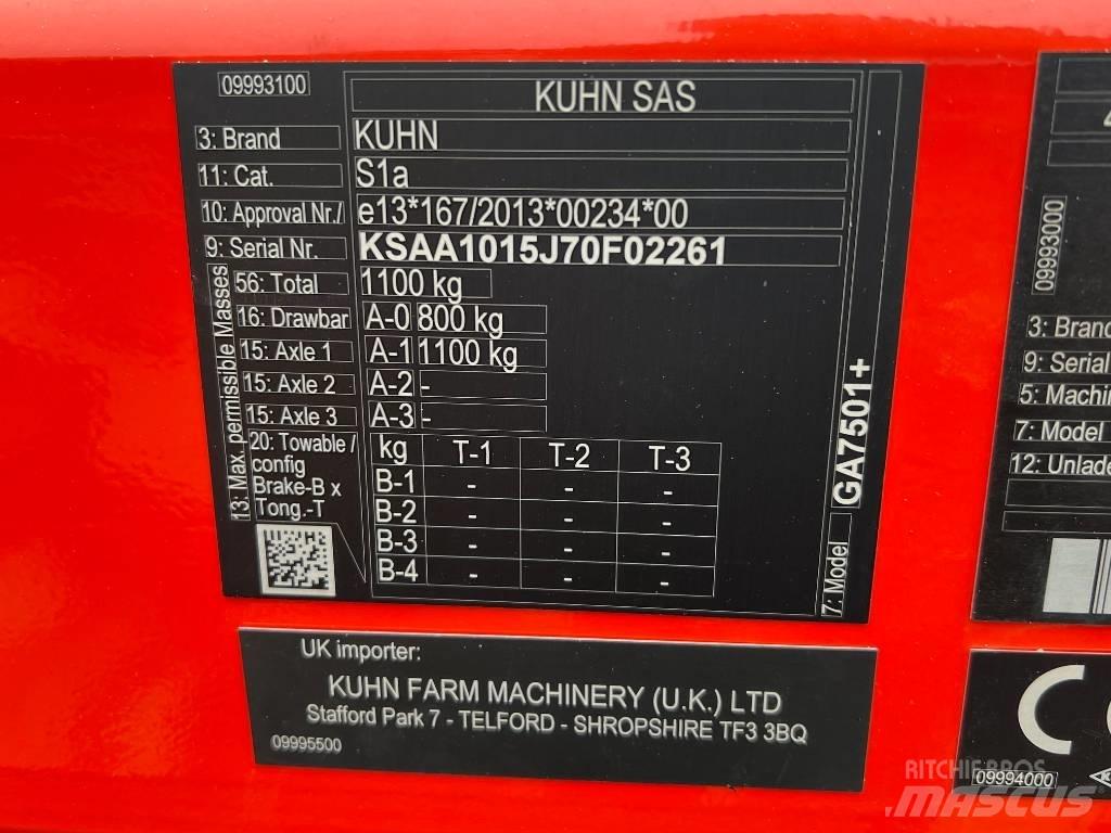 Kuhn GA 7501 Zgrabiarki i przetrząsacze