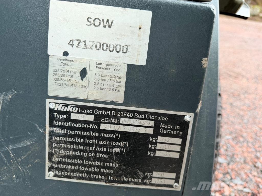 Hako Citymaster 1600 Zamiatarki - Zgarniarki - Odśnieżarki