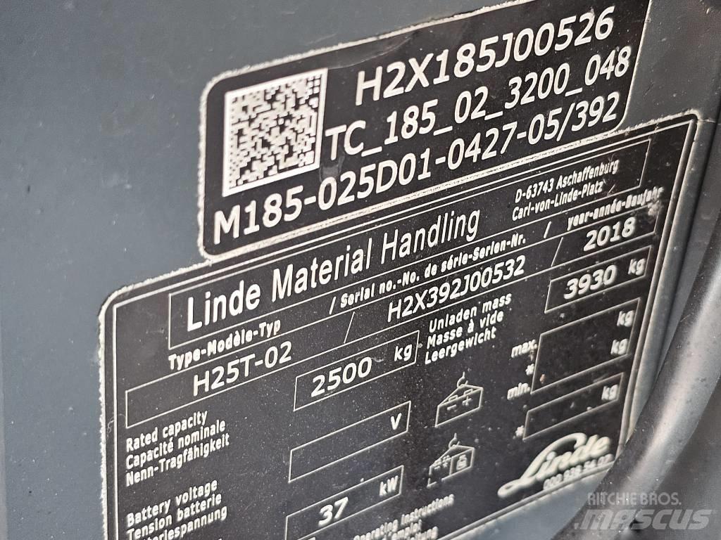 Linde H25T-02 Wózki LPG