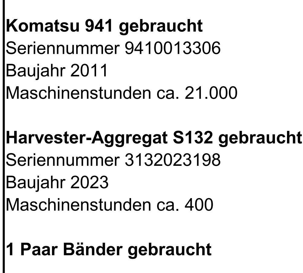Komatsu 941 Harwestery