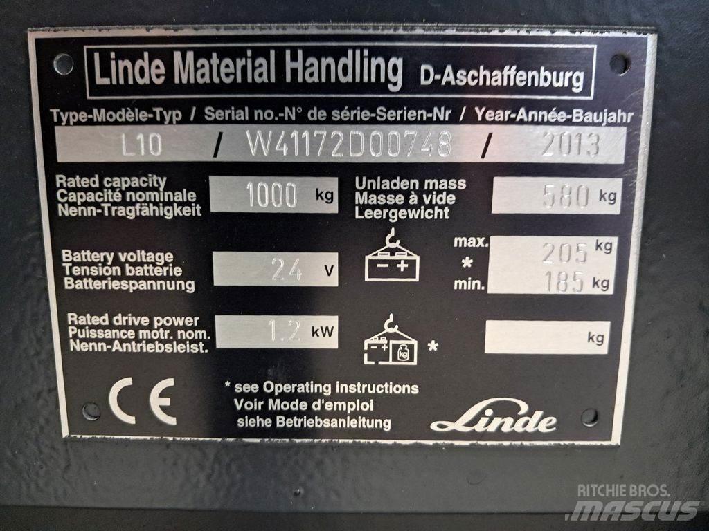 Linde L10 Wózki widłowe unoszące z dyszlem