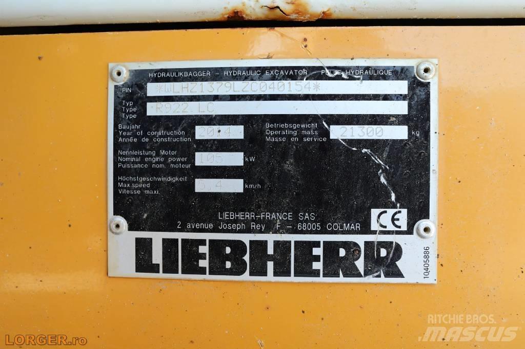 Liebherr R 922 LC Koparki gąsienicowe