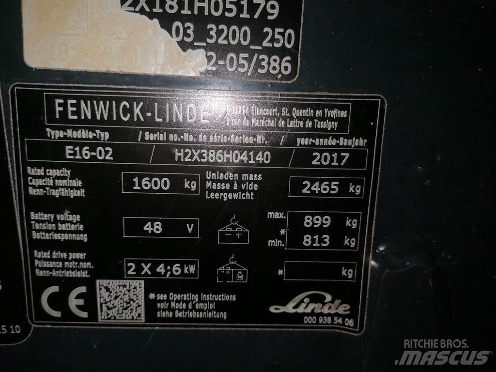 Linde E16-02 Wózki elektryczne