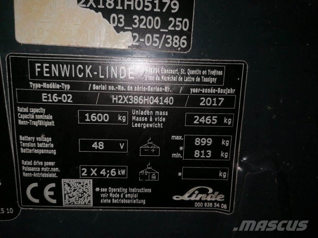 Linde E16-02 Wózki elektryczne