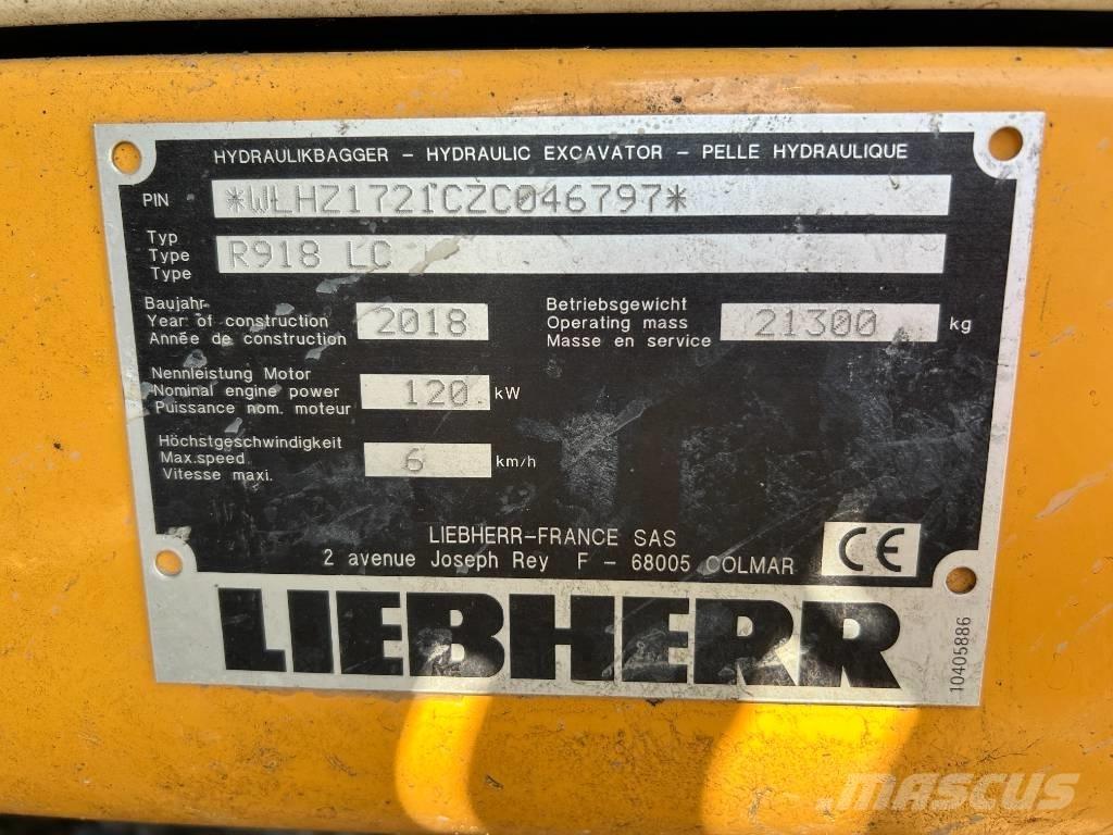 Liebherr R 918 LC Koparki gąsienicowe