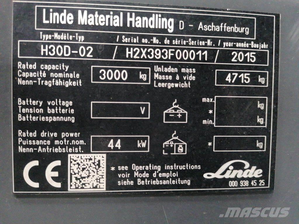 Linde H30D-02 Wózki Diesla