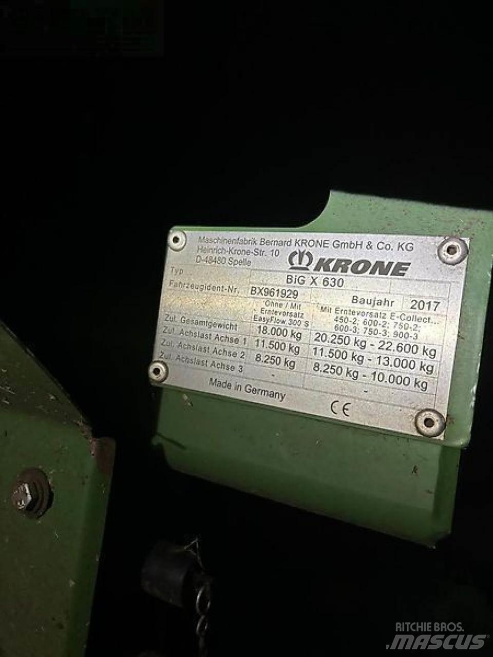 Krone big x 630 Sieczkarnie samojezdne