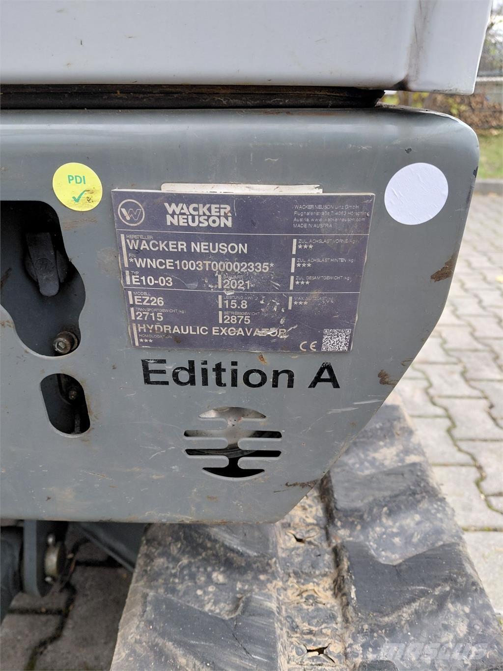 Wacker Neuson EZ26 Koparki gąsienicowe