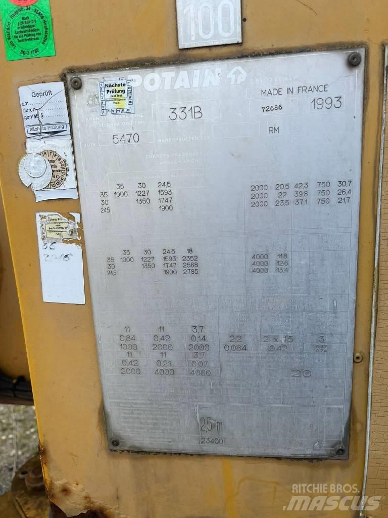 Potain GTMR 331 B Żurawie wieżowe