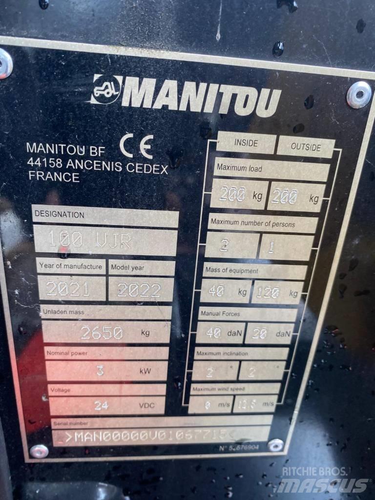Manitou 100 VJR Podnośniki masztowe
