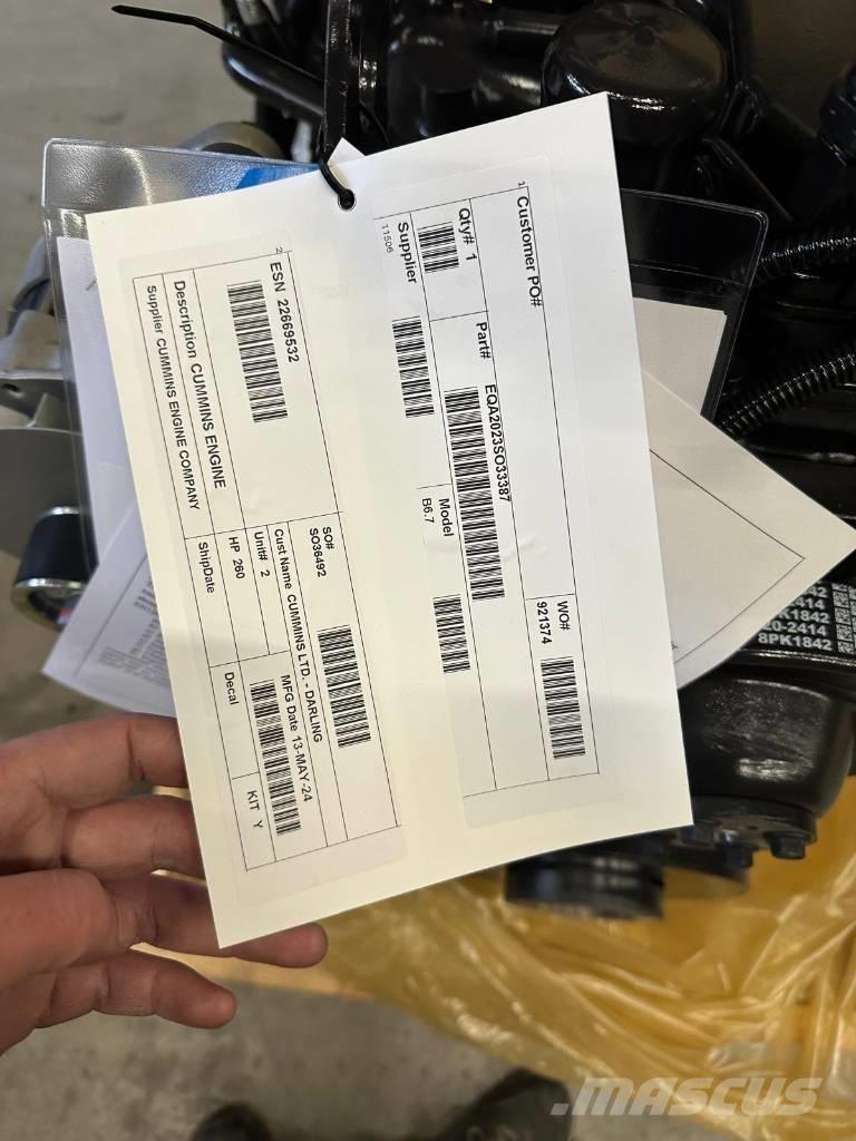 Cummins B6.7 FR95884 Maszyny rolnicze - Inne