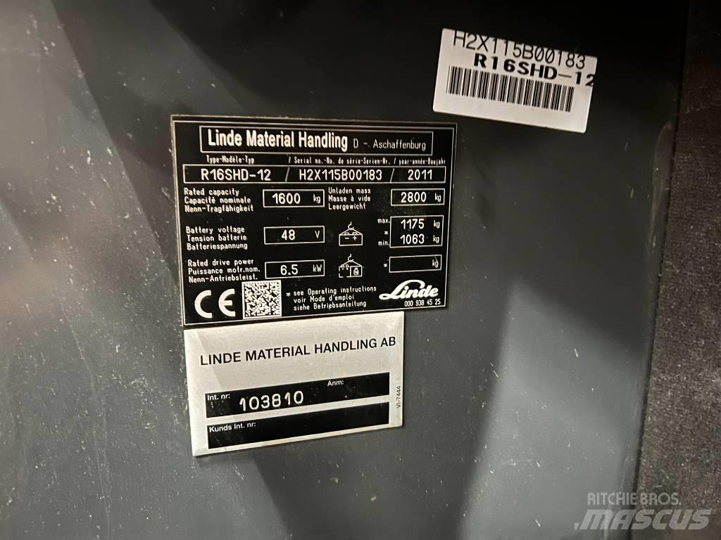 Linde R16S Wózki widłowe wysokiego składowania