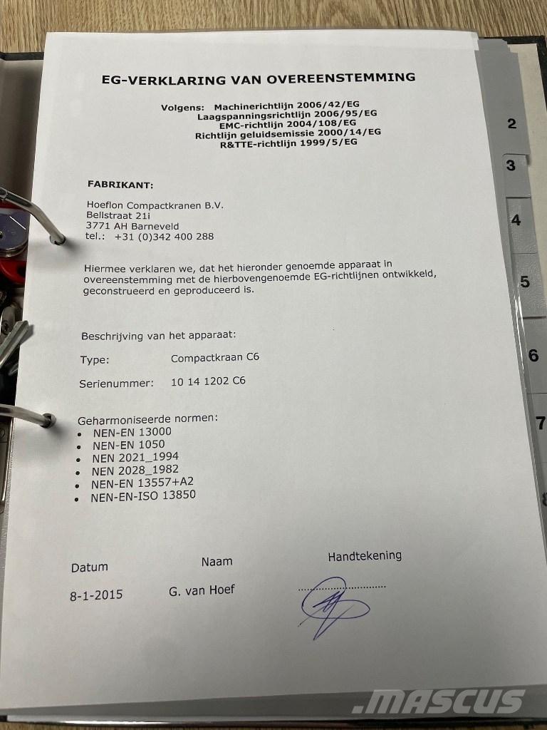 Hoeflon C 6 SOLD Mini dźwigi