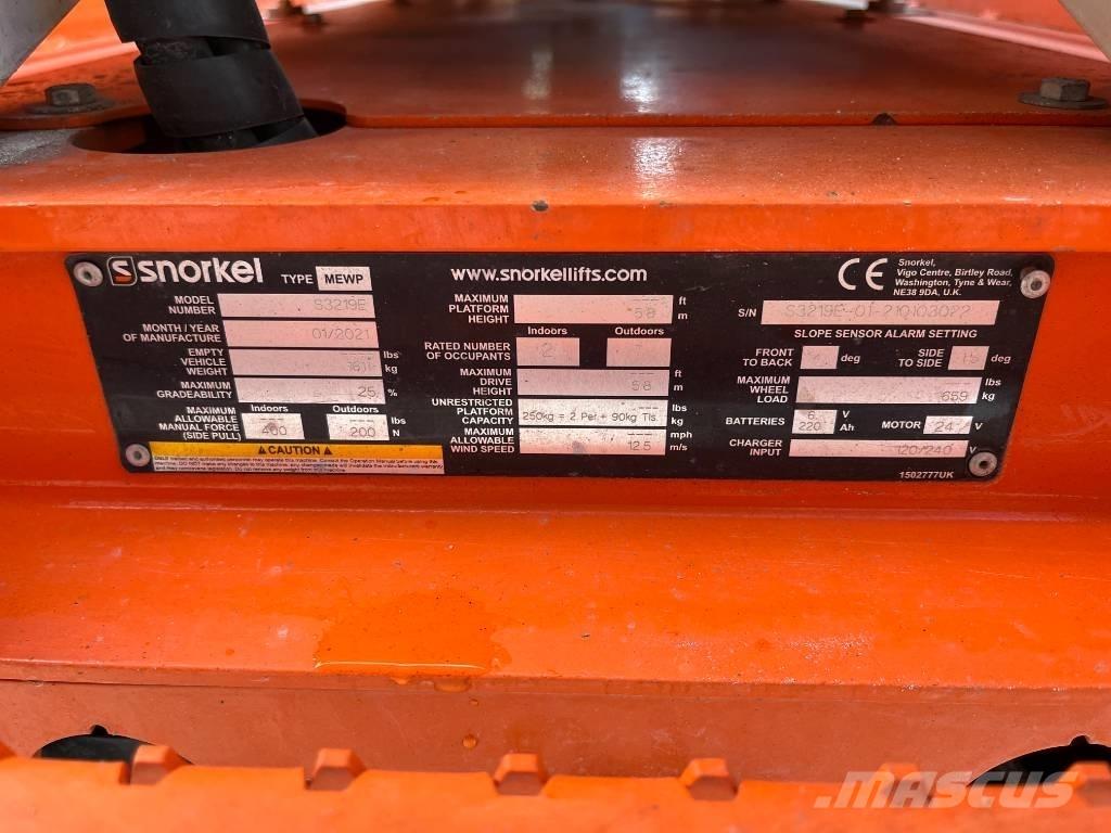Snorkel S 3219 E Podnośniki nożycowe