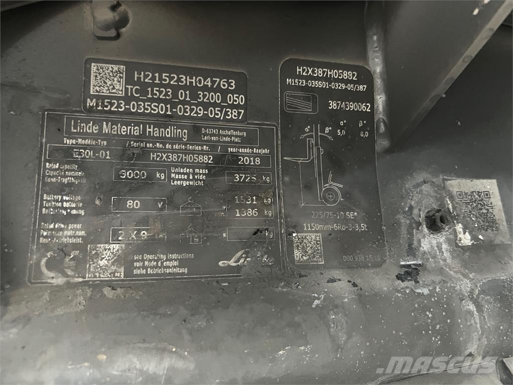 Linde E30L-01 Wózki elektryczne