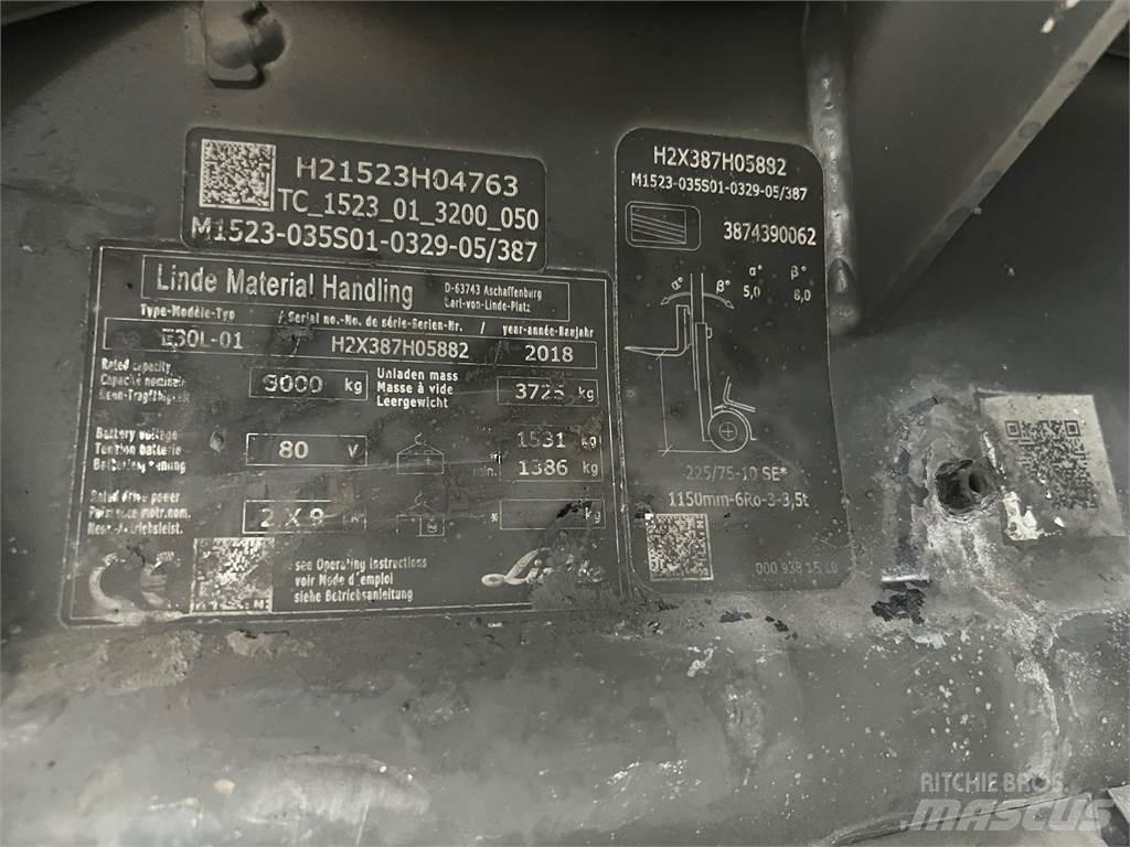 Linde E30L-01 Wózki elektryczne