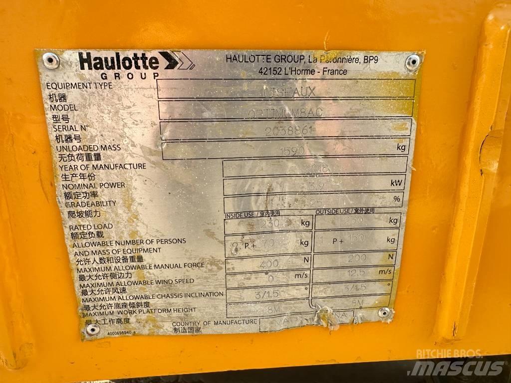 Haulotte OPTIMUM 8 Podnośniki nożycowe
