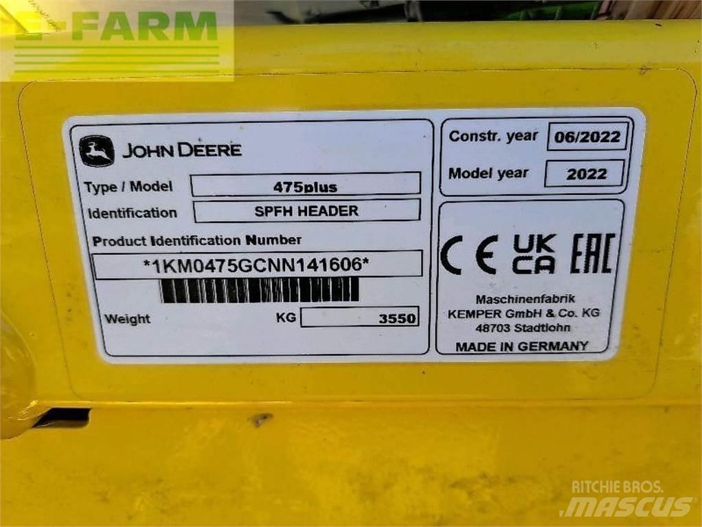 Kemper 475 plus Akcesoria do kombajnów zbożowych