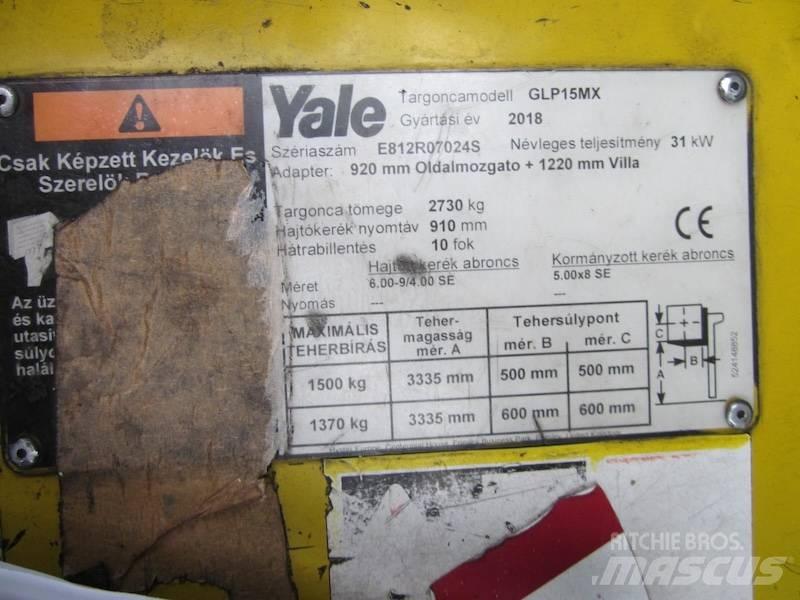 Yale GLP15MX Wózki LPG
