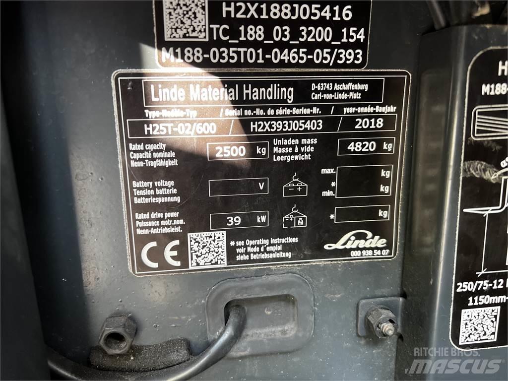 Linde H25T/600 Wózki LPG