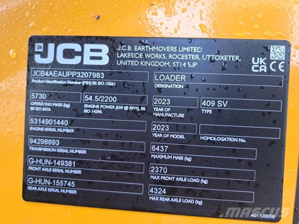 JCB 409 SV NE Ładowarki kołowe
