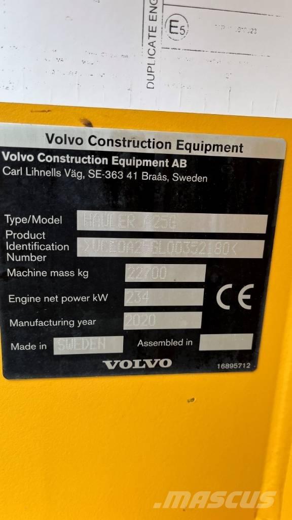 Volvo A25G Wozidła sztywnoramowe
