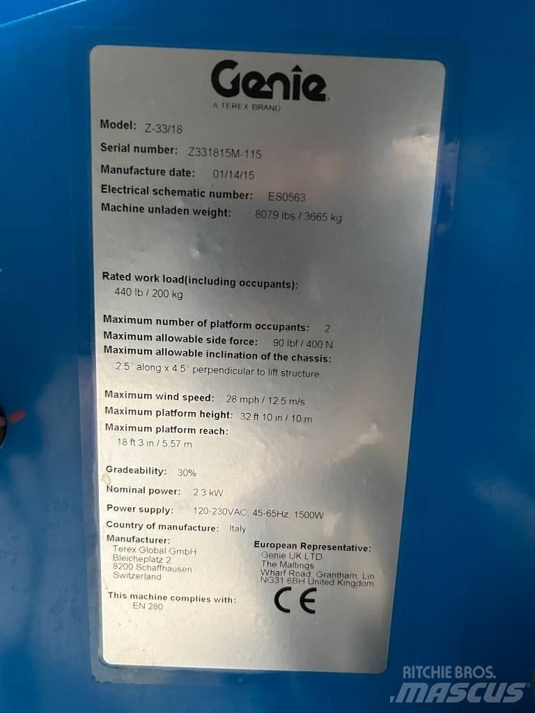 Genie Z 33/18 Podnośniki przegubowe